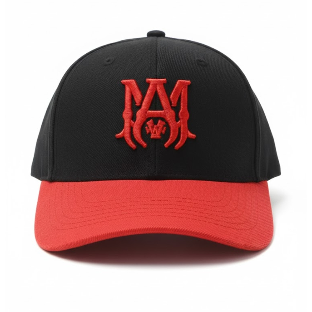 Amiri Core Logo Trucker Hat –Black/Red